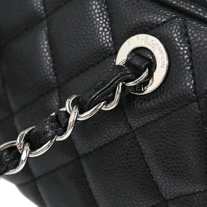 Chanel Black Caviar Skin Bowler Bag Handbag