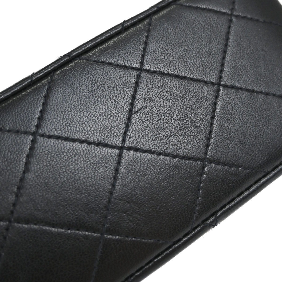 Chanel Black Lambskin Small Double Flap Shoulder Bag