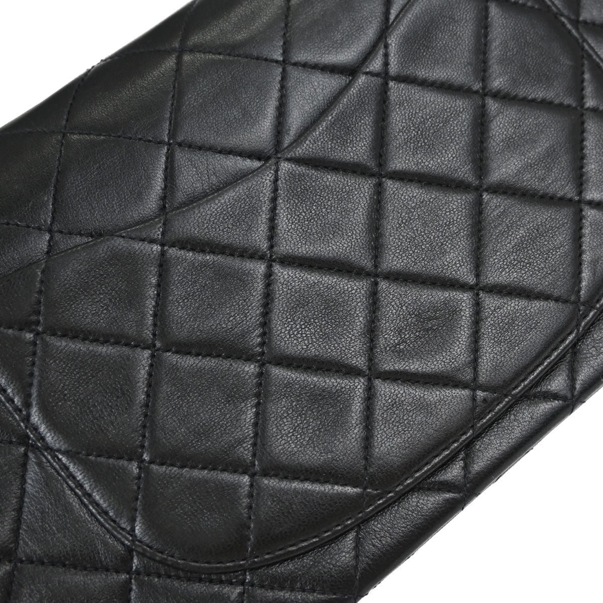 Chanel Black Lambskin Small Double Flap Shoulder Bag