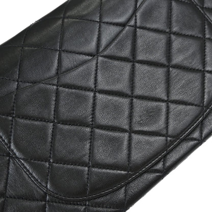 Chanel Black Lambskin Small Double Flap Shoulder Bag