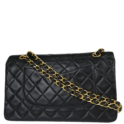 Chanel Black Lambskin Medium Classic Double Flap Shoulder Bag