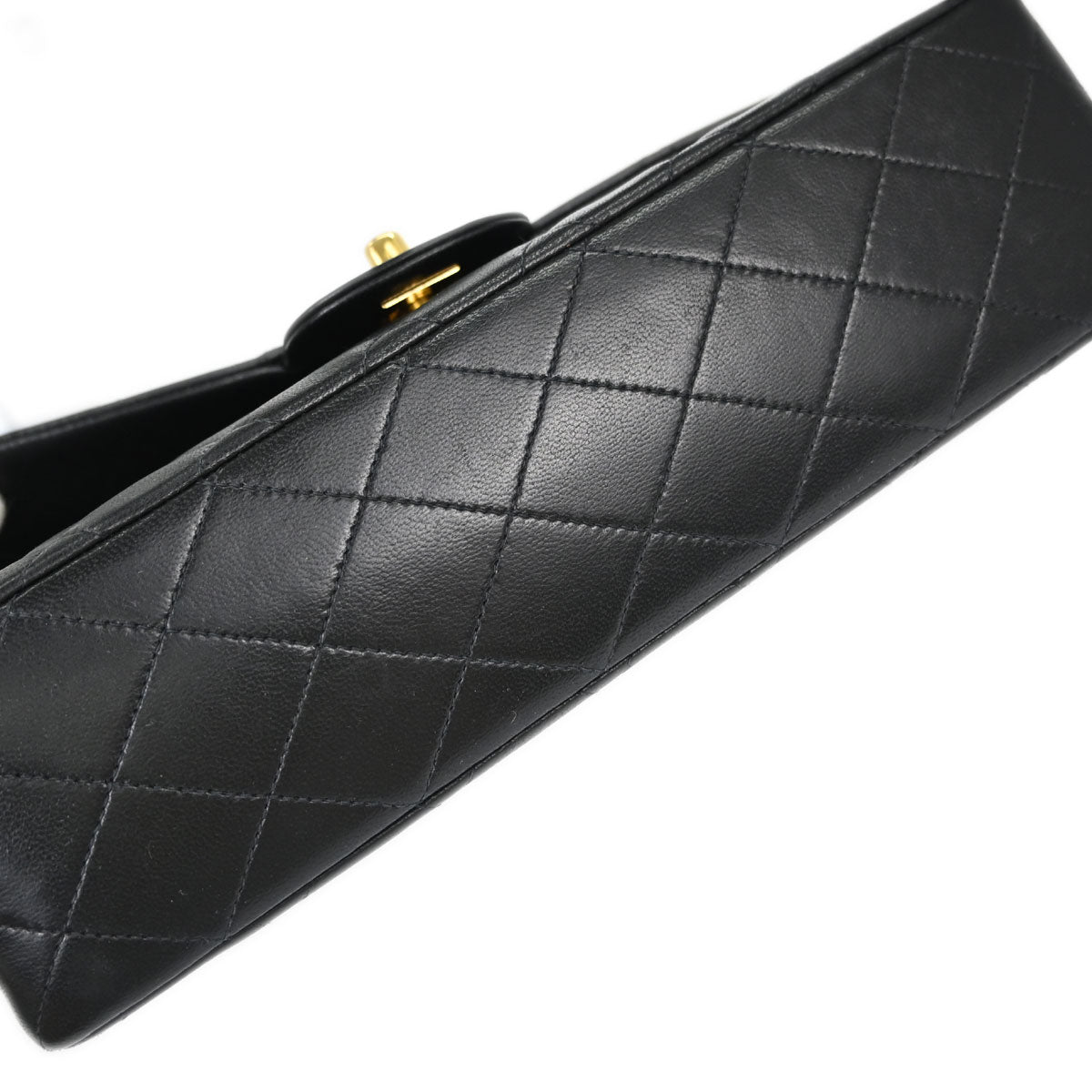 Chanel Black Lambskin Medium Classic Double Flap Shoulder Bag