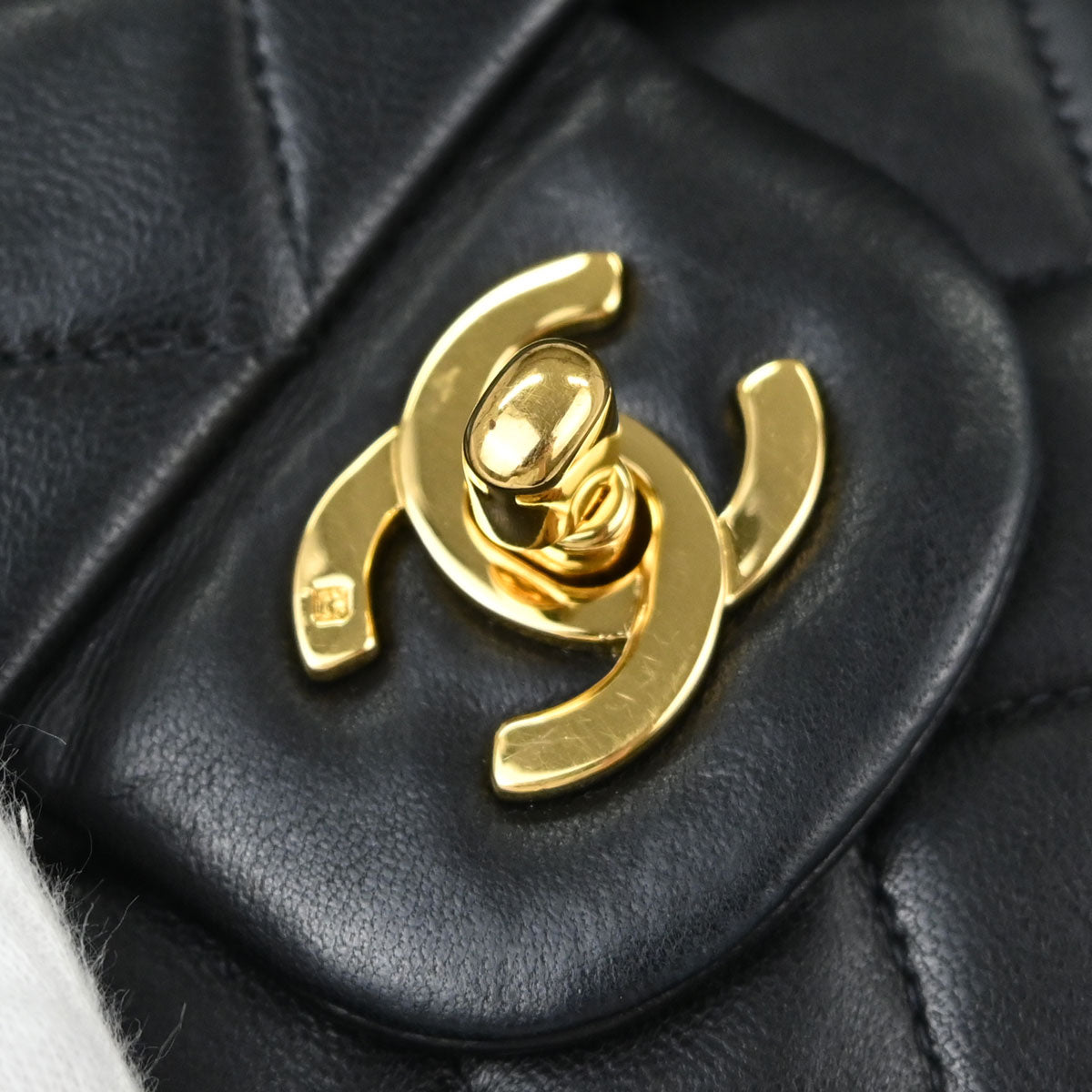 Chanel Black Lambskin Medium Classic Double Flap Shoulder Bag