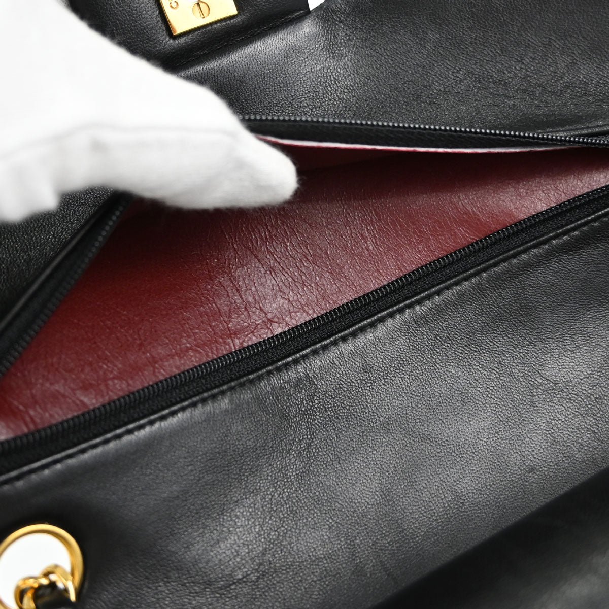 Chanel Black Lambskin Medium Classic Double Flap Shoulder Bag