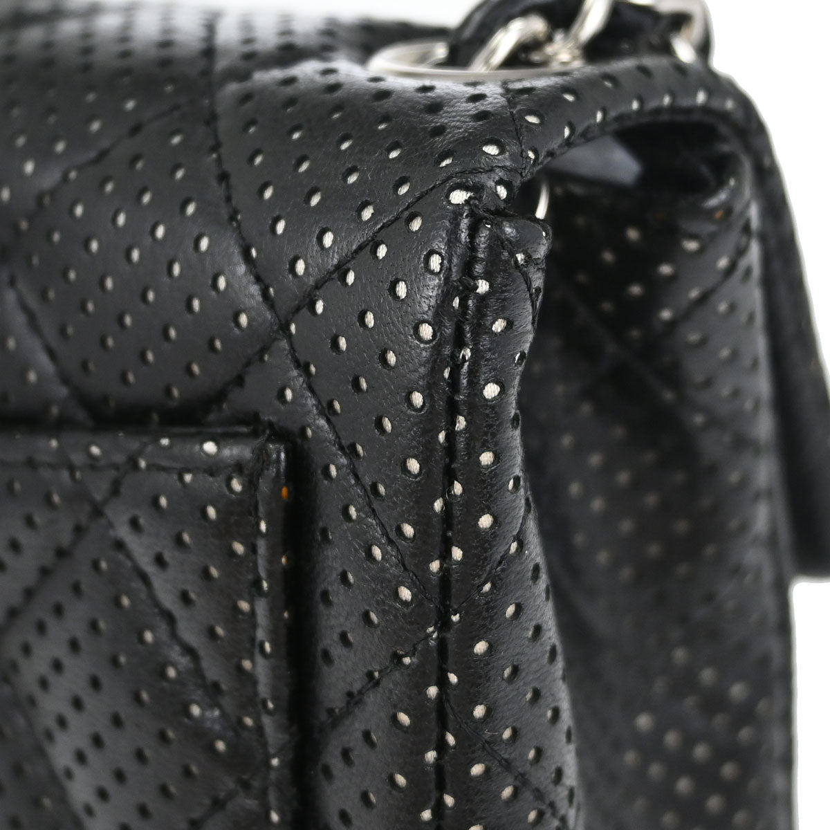 Chanel Black Lambskin Mini Classic Square Flap Shoulder Bag 17