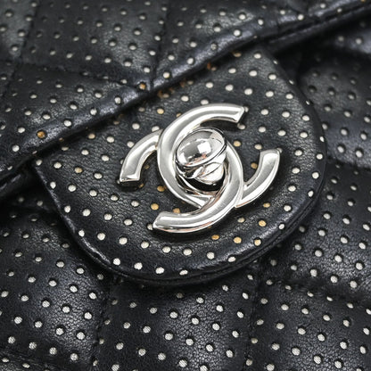 Chanel Black Lambskin Mini Classic Square Flap Shoulder Bag 17