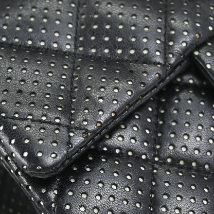 Chanel Black Lambskin Mini Classic Square Flap Shoulder Bag 17