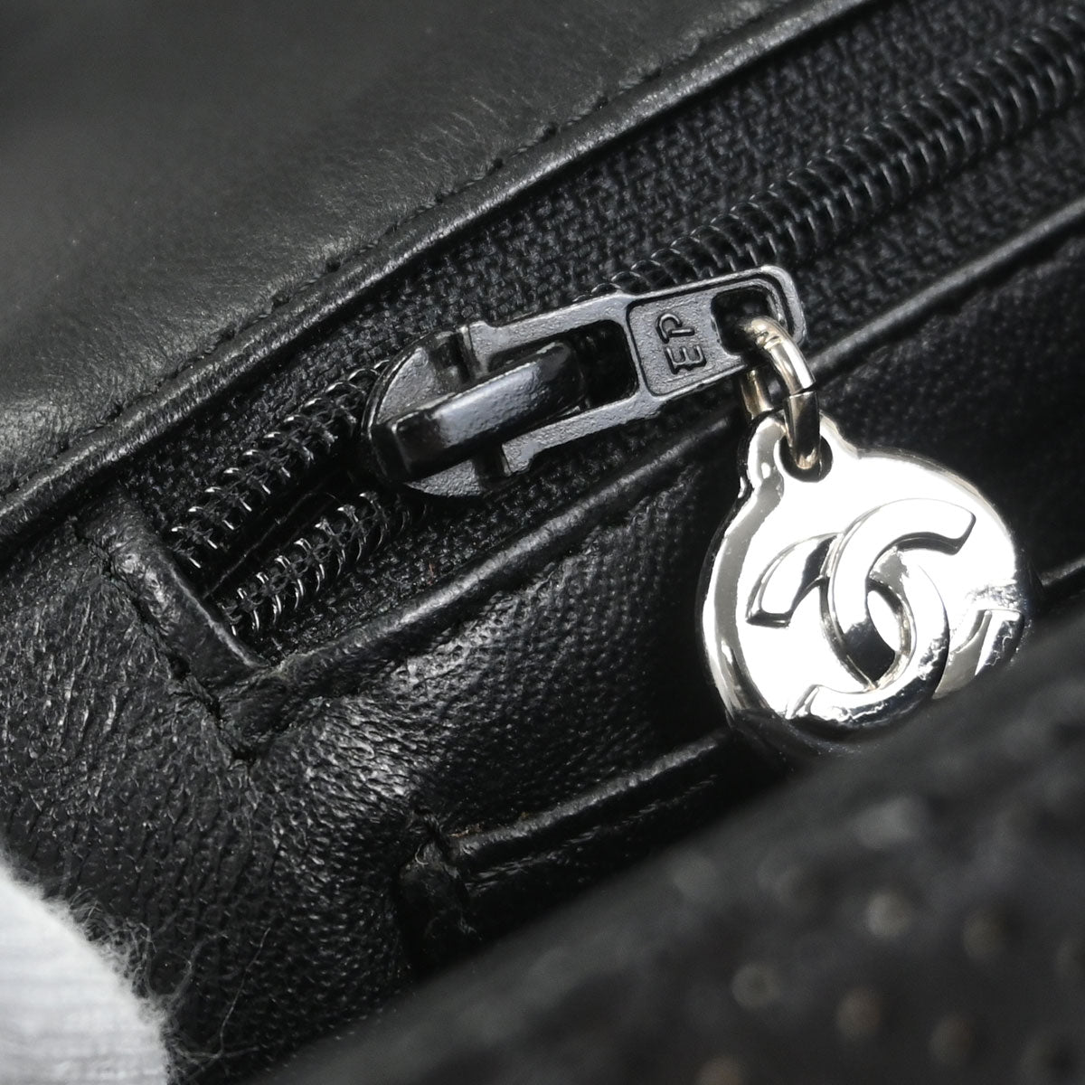 Chanel Black Lambskin Mini Classic Square Flap Shoulder Bag 17