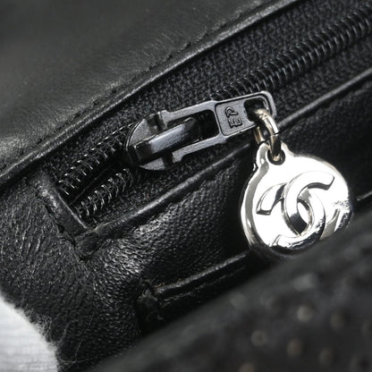 Chanel Black Lambskin Mini Classic Square Flap Shoulder Bag 17