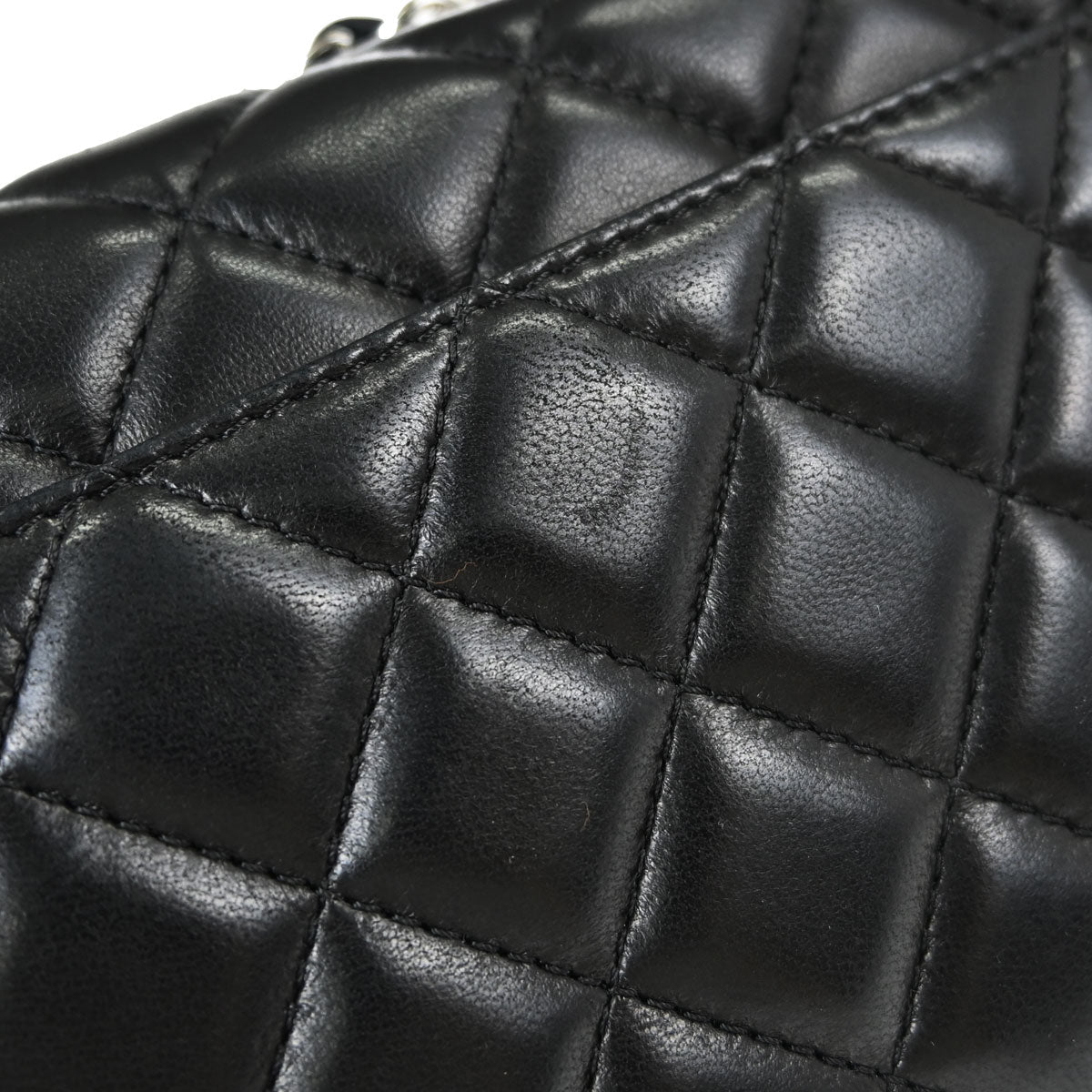 Chanel 2006-2008 Black Lambskin Chain Around East West Shoulder Bag