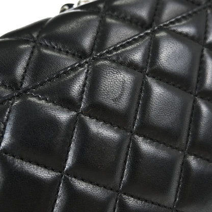 Chanel 2006-2008 Black Lambskin Chain Around East West Shoulder Bag