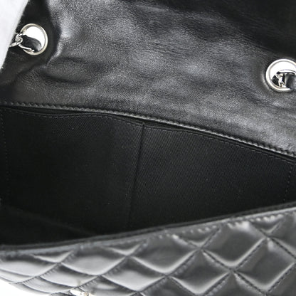 Chanel 2006-2008 Black Lambskin Chain Around East West Shoulder Bag