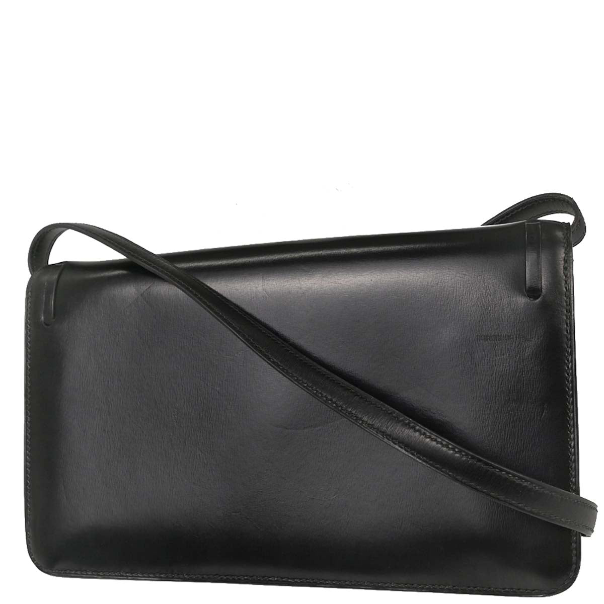 Hermes Black Box Calf Tassel Shoulder Bag