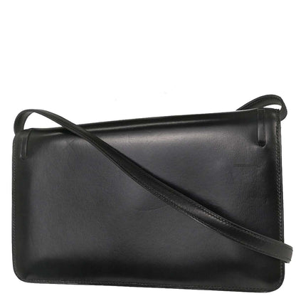 Hermes Black Box Calf Tassel Shoulder Bag