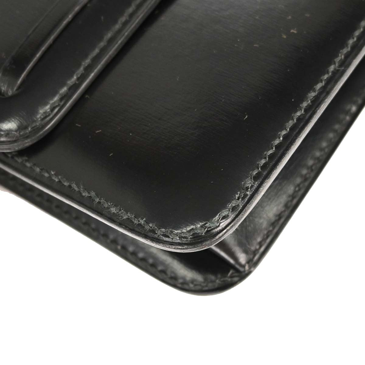 Hermes Black Box Calf Tassel Shoulder Bag
