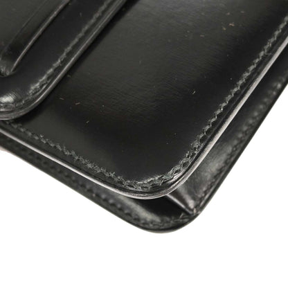 Hermes Black Box Calf Tassel Shoulder Bag