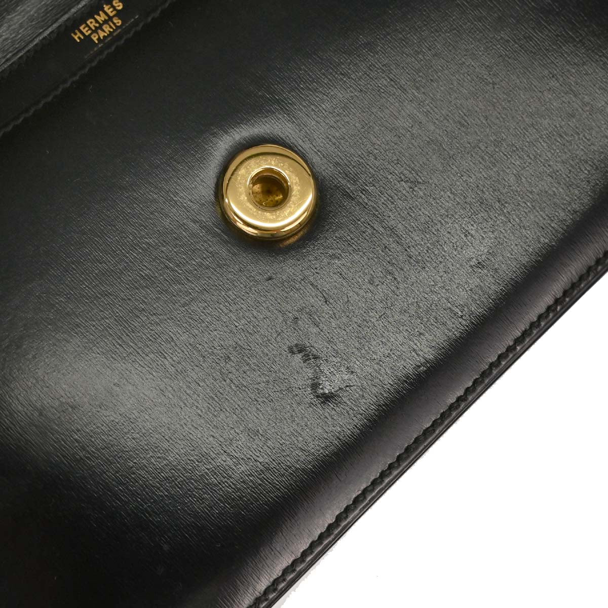 Hermes Black Box Calf Tassel Shoulder Bag
