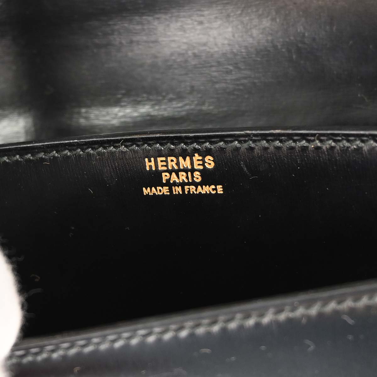 Hermes Black Box Calf Tassel Shoulder Bag