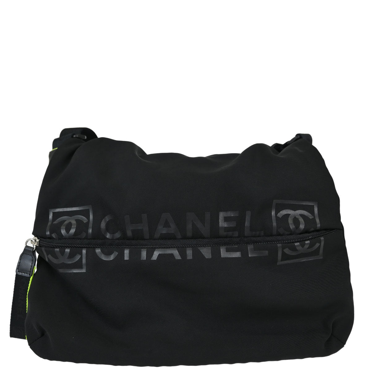Chanel Black Nylon Sport Line Messenger Bag Shoulder Bag