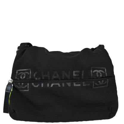 Chanel Black Nylon Sport Line Messenger Bag Shoulder Bag