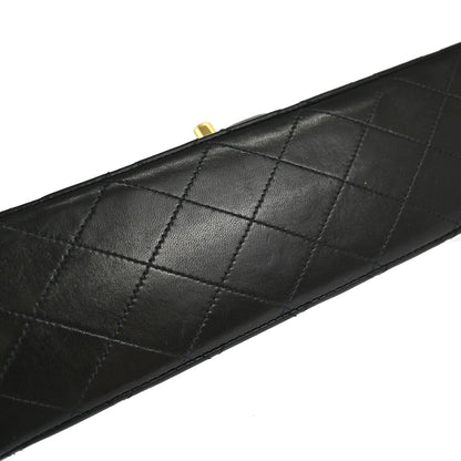 Chanel Black Lambskin Medium Classic Double Flap Shoulder Bag