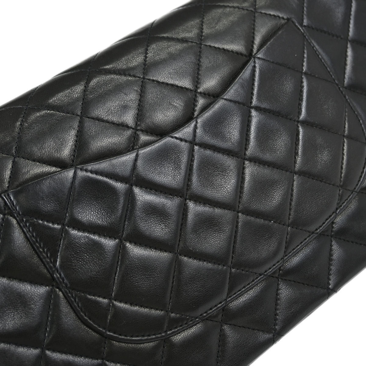 Chanel Black Lambskin Medium Classic Double Flap Shoulder Bag