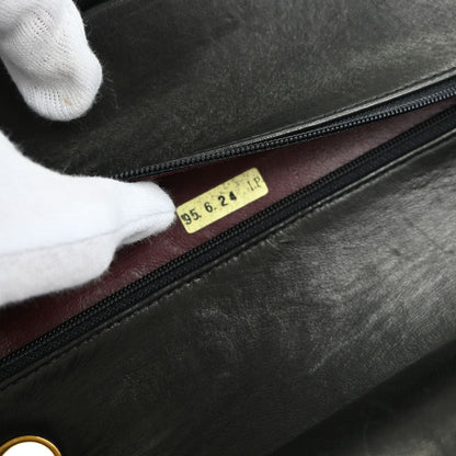 Chanel Black Lambskin Medium Classic Double Flap Shoulder Bag