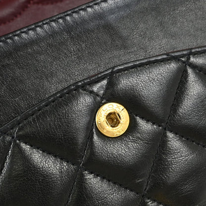 Chanel Black Lambskin Medium Classic Double Flap Shoulder Bag