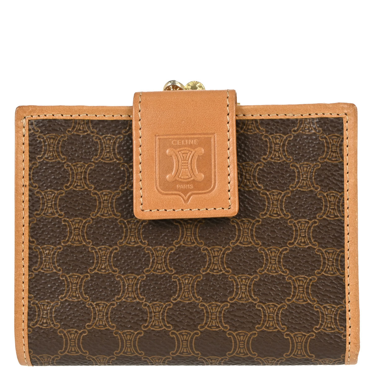 Celine Brown PVC Macadam Bifold Wallet