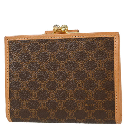 Celine Brown PVC Macadam Bifold Wallet