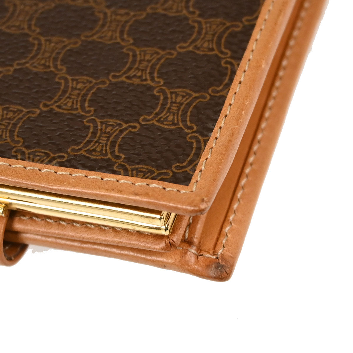 Celine Brown PVC Macadam Bifold Wallet