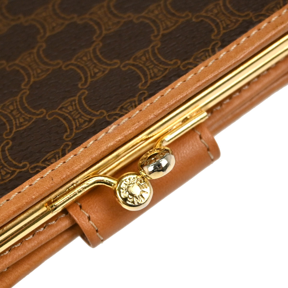 Celine Brown PVC Macadam Bifold Wallet
