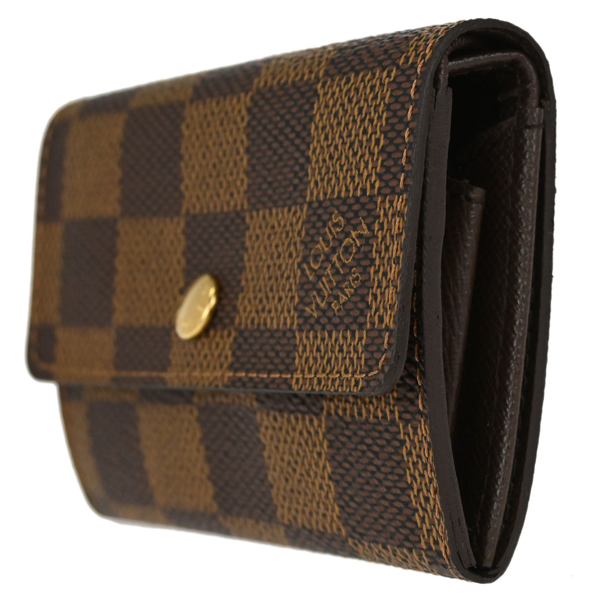 Louis Vuitton Damier Porte Monnaie Plat Coin Case Wallet N61930