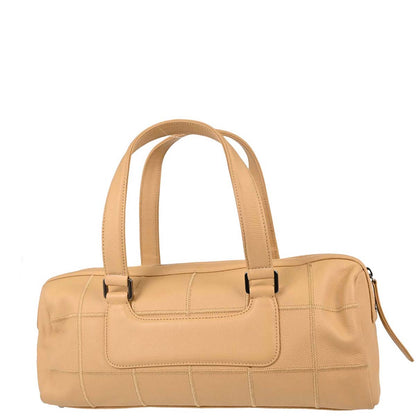 Chanel 2005-2006 Beige Caviar Skin Wild Stitch Choco Bar Handbag