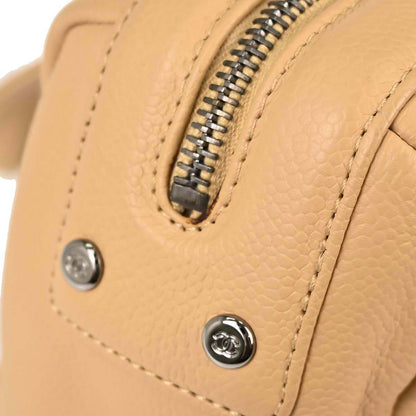 Chanel 2005-2006 Beige Caviar Skin Wild Stitch Choco Bar Handbag