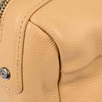 Chanel 2005-2006 Beige Caviar Skin Wild Stitch Choco Bar Handbag
