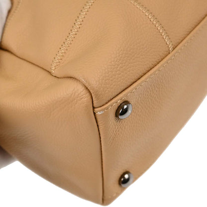 Chanel 2005-2006 Beige Caviar Skin Wild Stitch Choco Bar Handbag