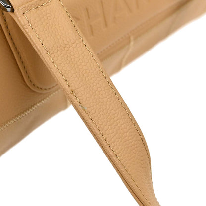 Chanel 2005-2006 Beige Caviar Skin Wild Stitch Choco Bar Handbag
