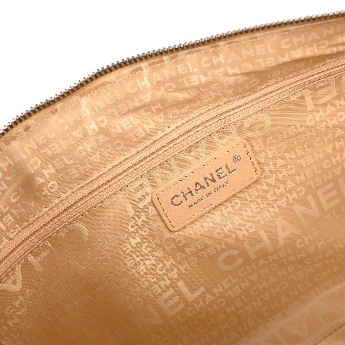 Chanel 2005-2006 Beige Caviar Skin Wild Stitch Choco Bar Handbag