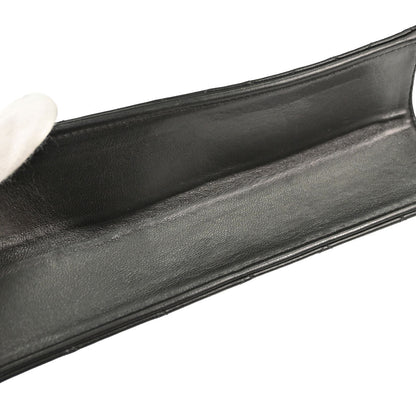 Chanel 1994-1996 Black Lambskin Pushlock Small Half Flap Shoulder Bag