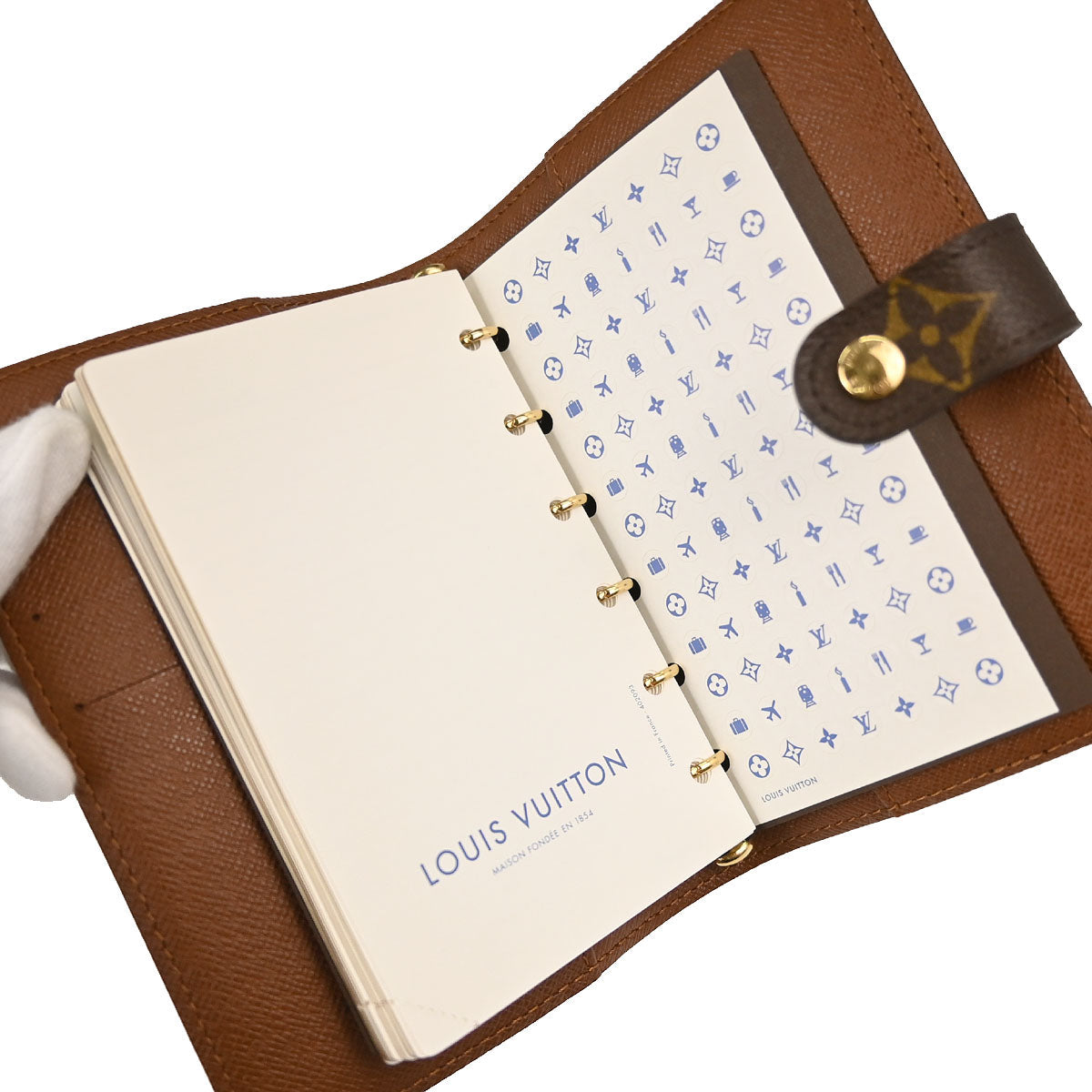 Louis Vuitton Monogram Agenda PM Notebook Cover R20005 Small Good