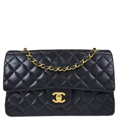 Chanel Navy Lambskin Medium Classic Double Flap Bag