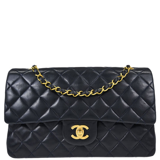 Chanel Navy Lambskin Medium Classic Double Flap Bag