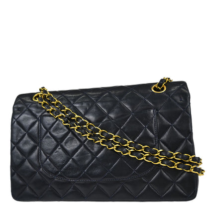 Chanel Navy Lambskin Medium Classic Double Flap Bag