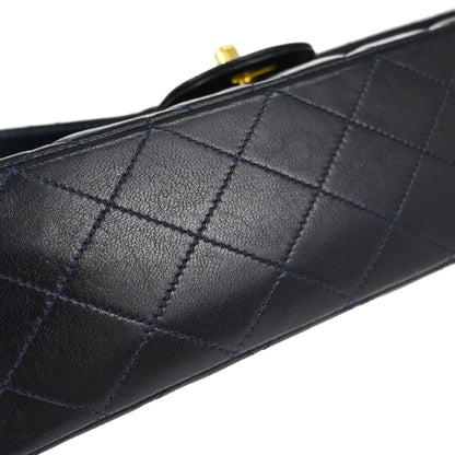 Chanel Navy Lambskin Medium Classic Double Flap Bag