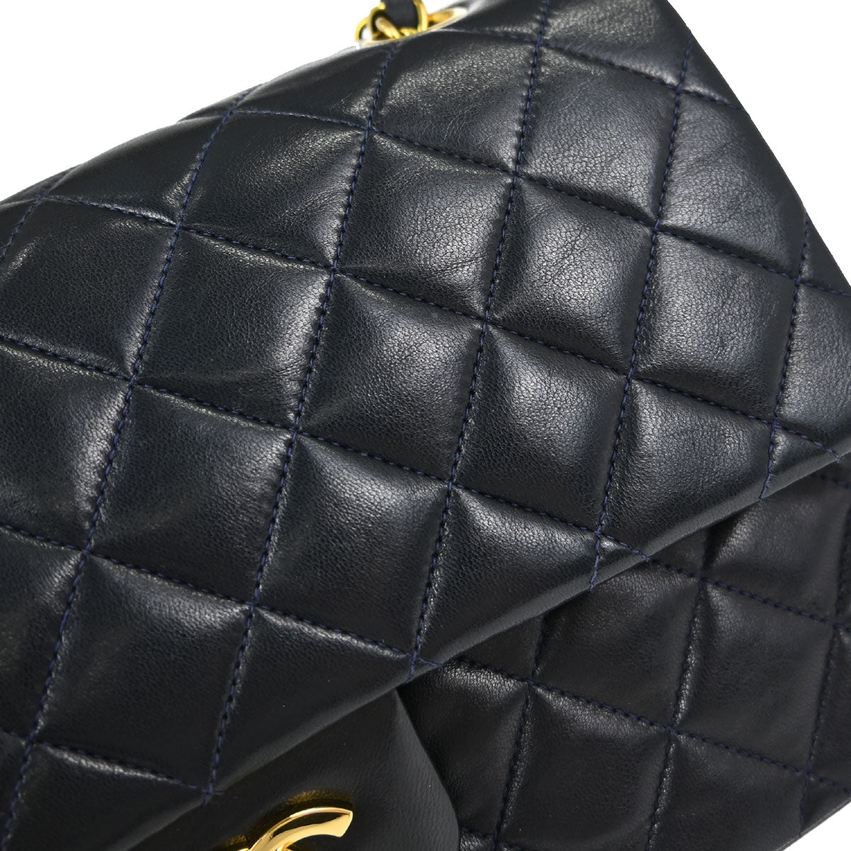 Chanel Navy Lambskin Medium Classic Double Flap Bag