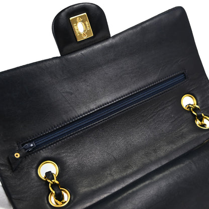 Chanel Navy Lambskin Medium Classic Double Flap Bag