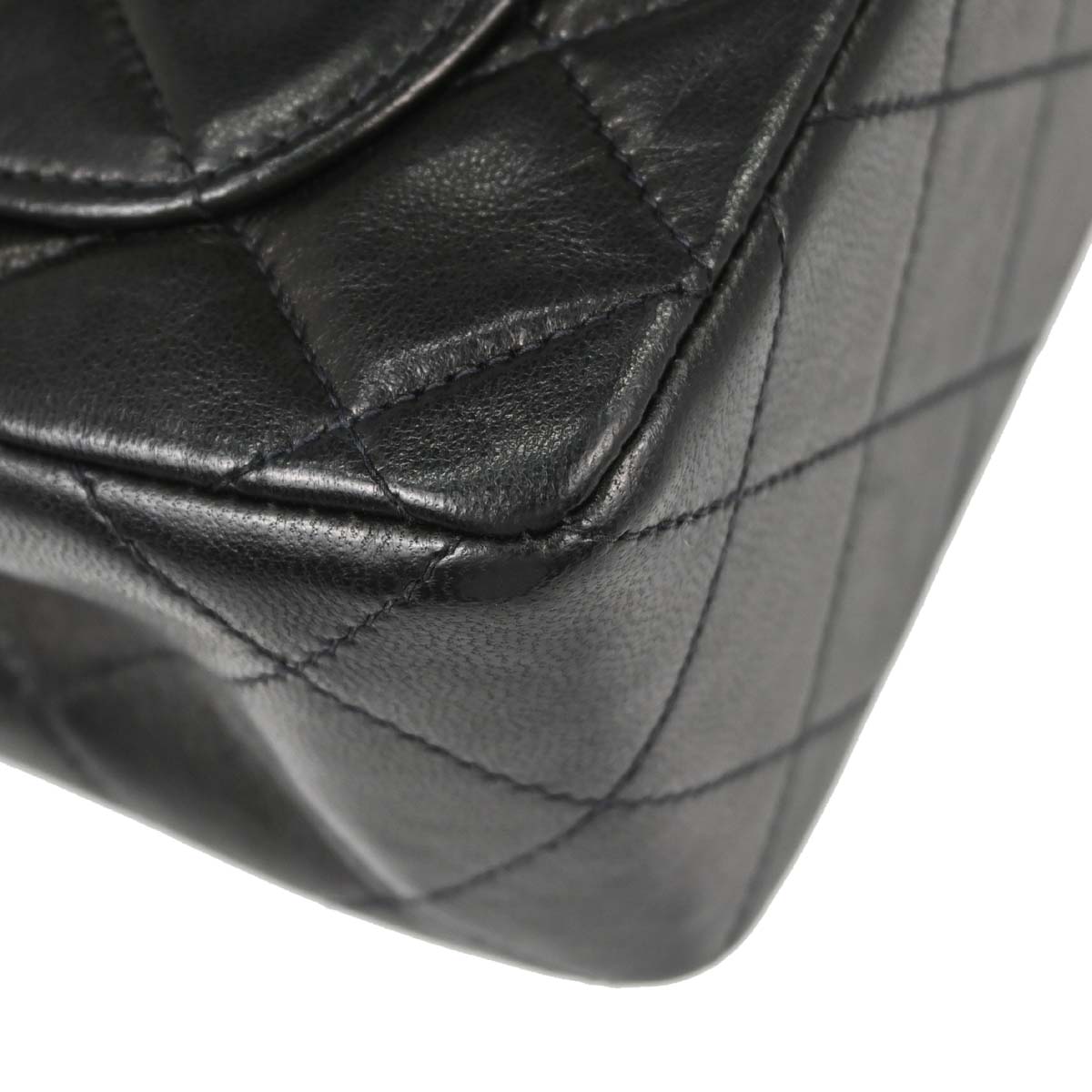 Chanel 1996-1997 Black Lambskin Mini Classic Square Flap Shoulder Bag 17