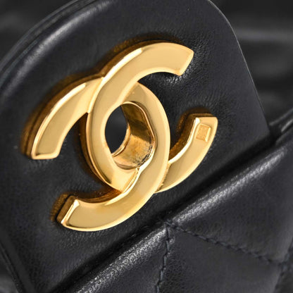 Chanel 1996-1997 Black Lambskin Mini Classic Square Flap Shoulder Bag 17
