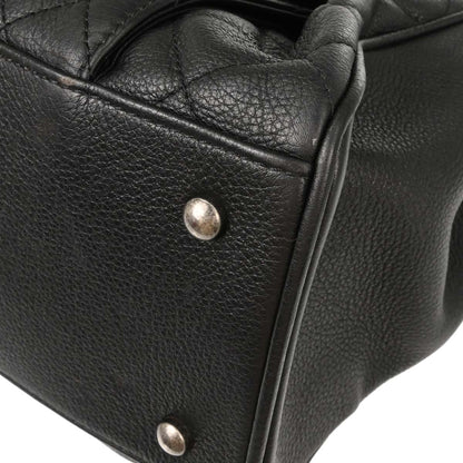 Chanel Black Calfskin Casual Pocket Tote 2way Shoulder Handbag